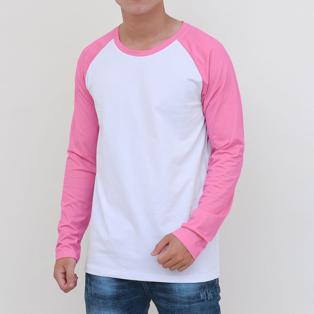 W_2 I Raglan long sleeves slim fit Cotton 100% full size 26 colors - Quadrillion