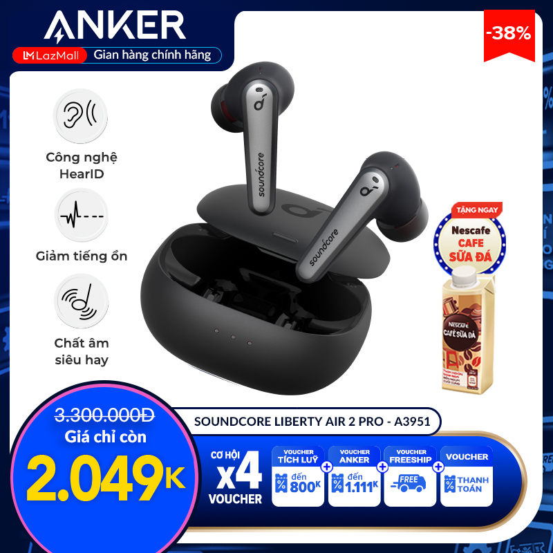 Tai nghe Bluetooth ANKER SOUNDCORE LIBERTY AIR 2 PRO -...