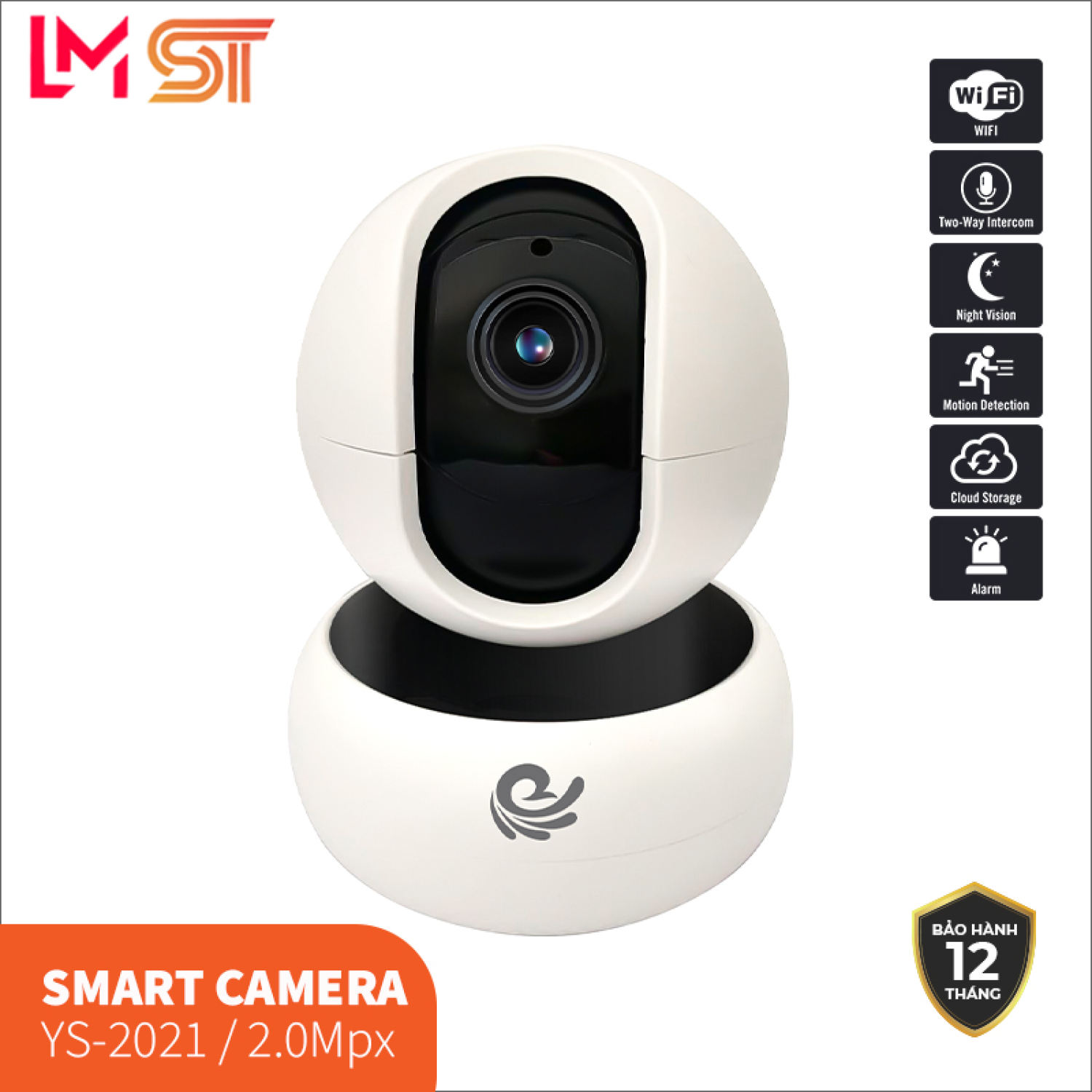 Camera Wifi IP Quan Sát Trong Nhà YS2021 2.0 Quay Ngang 355 Độ Quay Dọc 120 Độ Cho Góc Nhìn Rộng Độ Phân Giải HD 1080P Đảm Bảo Hình Ảnh Cho Độ Nét Cực Cao CÓ Chức Năng Quét Bằng Hồng Ngoại Trong Đêm Tối