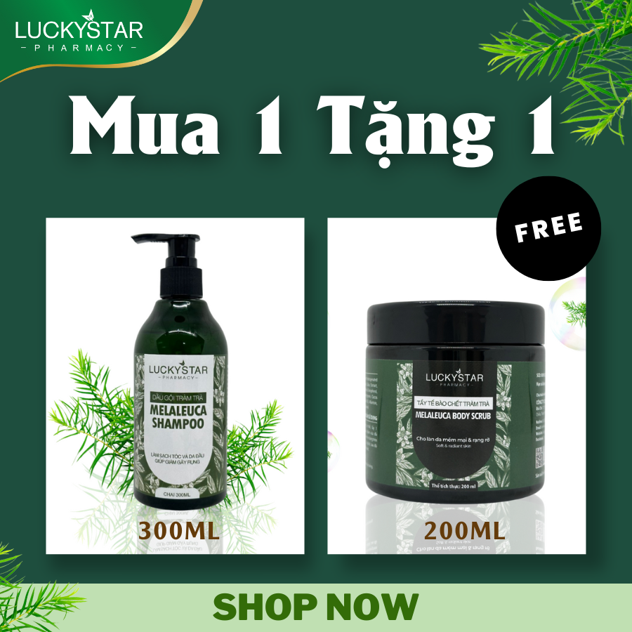 [MUA DẦU GỘI TẶNG TBC] Dầu Gội Tràm Trà 300ml - Lucky Star