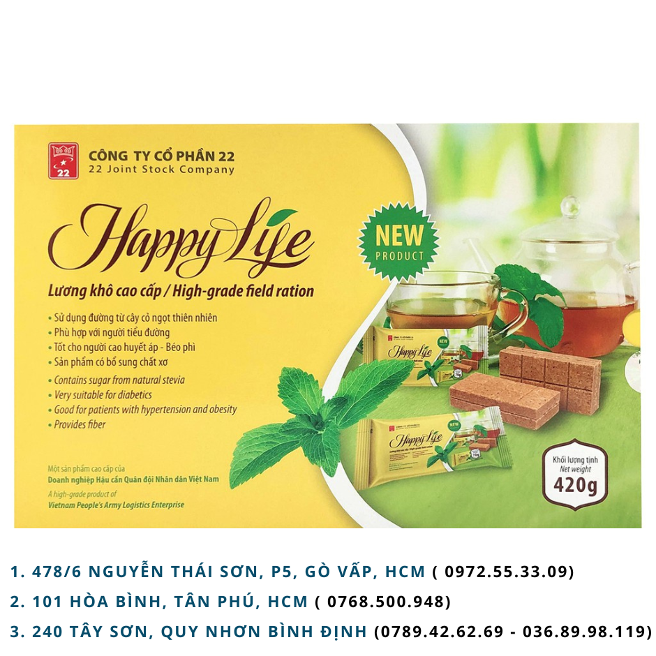 Lương Khô Ăn Kiêng Happy Life (tiểu đường, cao huyết áp, béo phì, tim mạch)