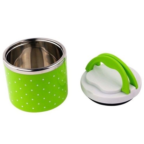 CẶP LỒNG GIỮ NHIỆT 1 TẦNG CHẤM BI (GIAO MÀU NGẪU NHIÊN)