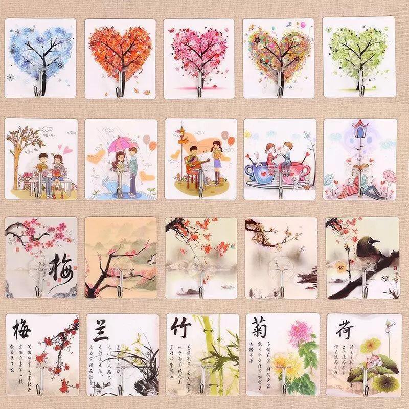 Bộ 500 Móc dán tường siêu dính ( cỡ 7,5x8,5cm)