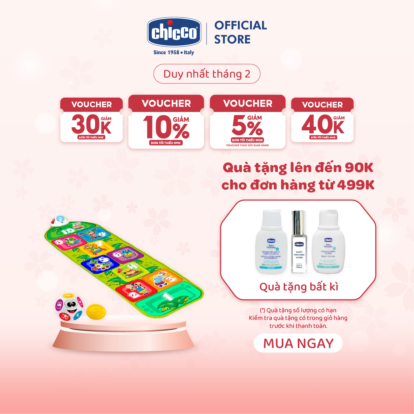 Thảm lò cò phát nhạc vui nhộn Chicco