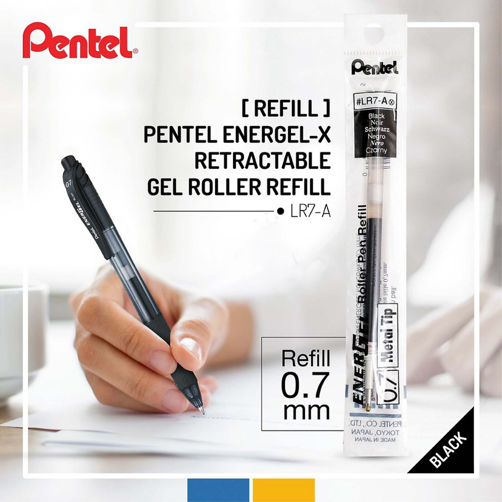 Bút Gel Đầu Bấm Nhật Bản Pentel Energel X BL107 Ngòi 0.7mm - Mực Siêu Nhanh Khô | Tốc Ký | Thuận Tay Trái