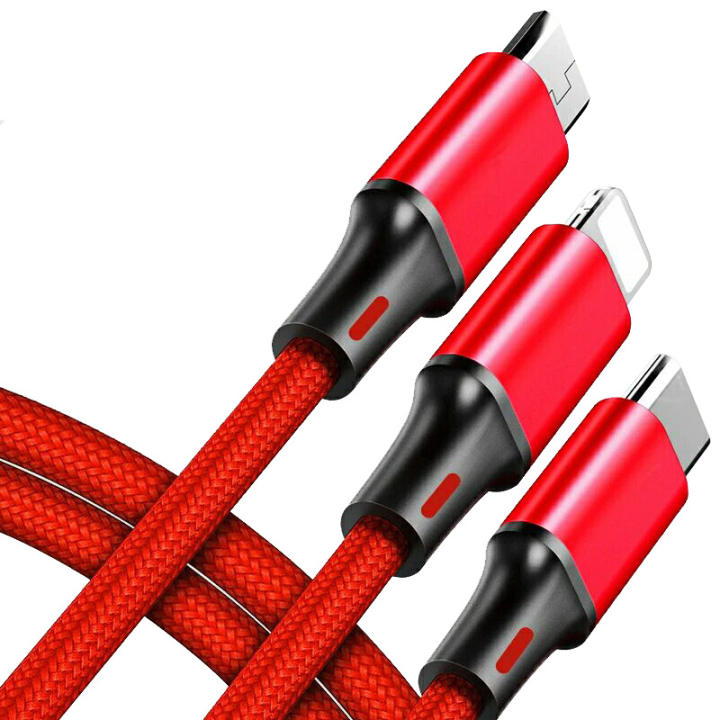 CÁP SẠC  ĐA NĂNG 3 ĐẦU LIGHTNING, TYPE-C, MICRO USB