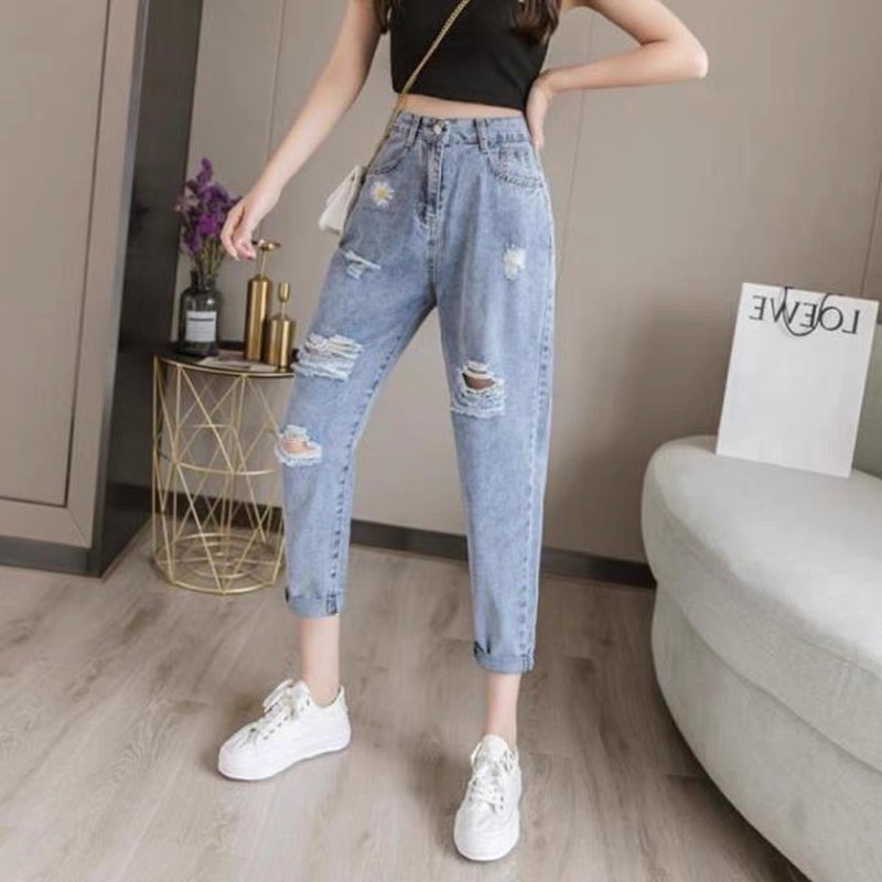 [HCM][40kg~80kg] QUẦN BAGGY JEAN BIG SIZE NỮ 2066