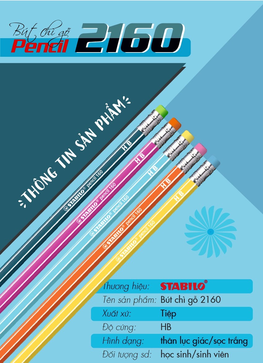 Chì gỗ STABILO Pencil 160 PC2160D-HB