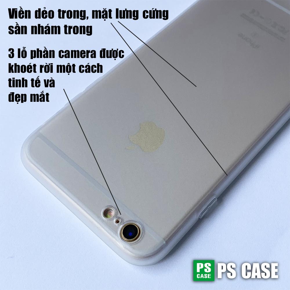 Ốp lưng viền dẻo trong sần nhám iPhone 6 Plus - iPhone 6s Plus- PS CASE phân phối