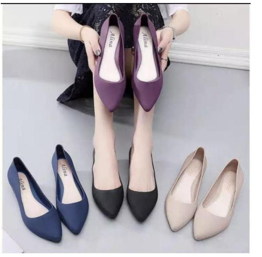 Giày bệt nữ, giày búp bê nữ nhựa dẻo đi mưa chống nước siêu tốt kèm clip thật giá rẻ