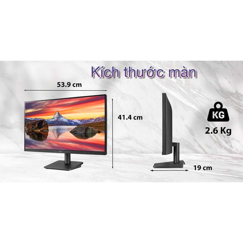 Màn hình LG 24MP400-B  hình ảnh sắc nét chân thực