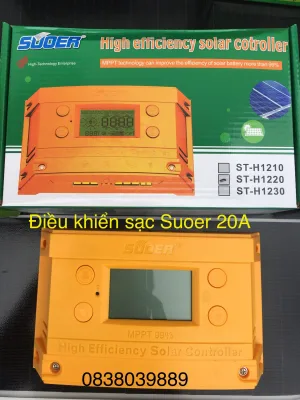 Bộ điều khiển sạc pin năng lượng mặt trời MPPT 20A Suoer ST-H1220 (hàng chính hãng)