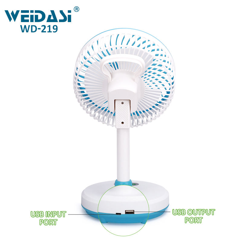 Quạt Mini Sạc Tích Điện WEIDASI WD-219