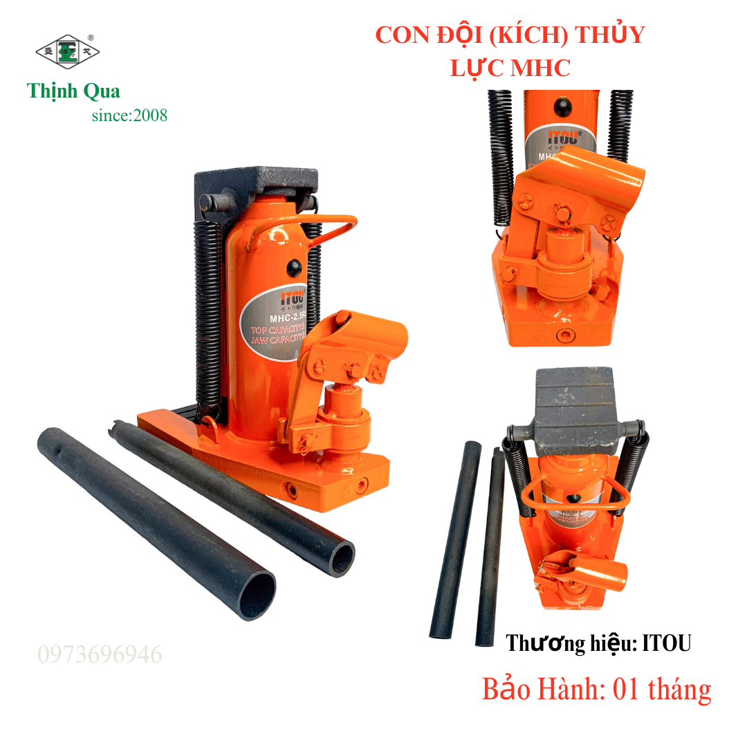 CON ĐỘI (KÍCH) THỦY LỰC MHC - 10 TẤN  ( TẢI TRỌNG MÓC 5 TẤN )