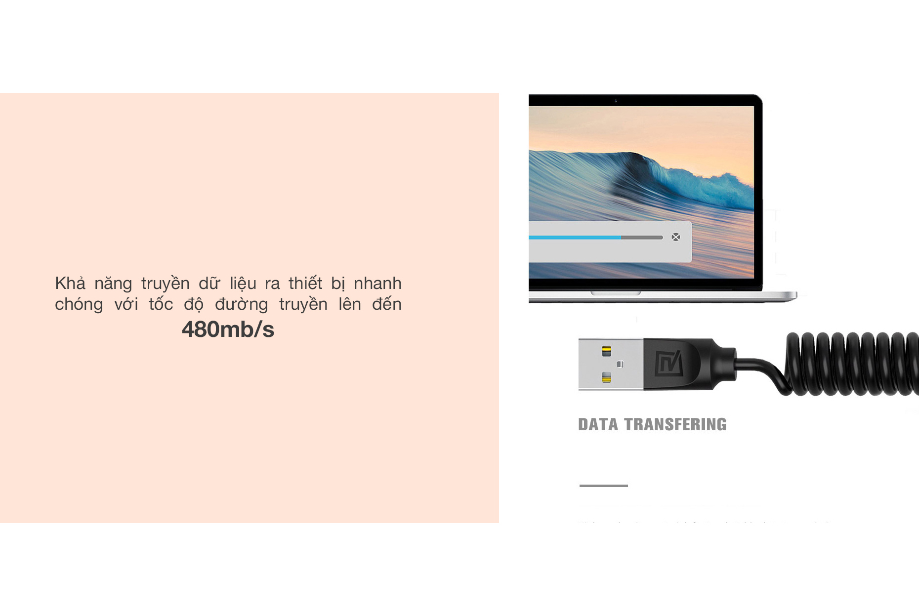 Cáp Sạc Micro USB Lò Xo Remax RC-117m