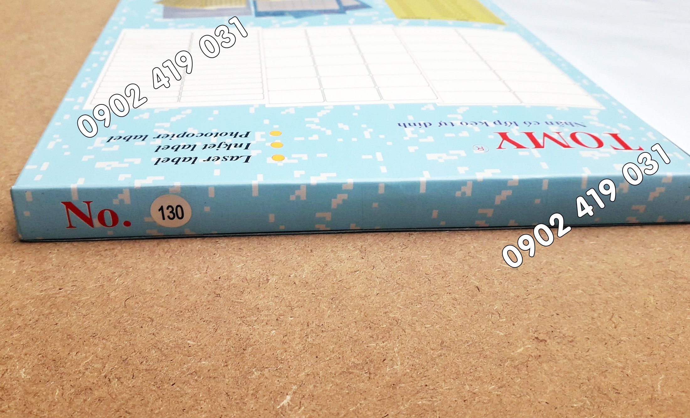 Giấy Decal A4 Tomy 130 [ 100 Tờ - 1200 Nhãn 101x47mm ]