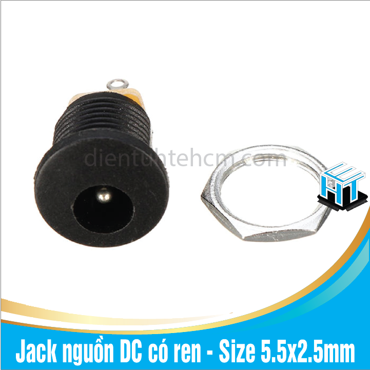 Set Combo  Jack nguồn DC có ren - Size 5.5x2.5mm ( DC-022)