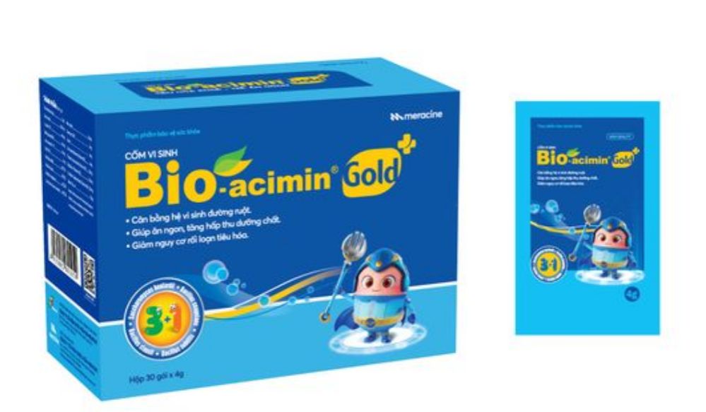Cốm vi sinh Bioacimin Gold QD-Meliphar cân bằng hệ vi sinh đường ruột, giảm nguy cơ rối loạn tiêu hóa