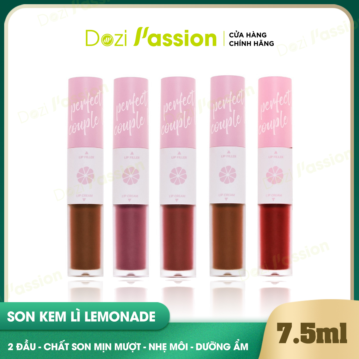 Son Kem Lì LEMONADE PERFECT COUPLE LIP - 2 Đầu son