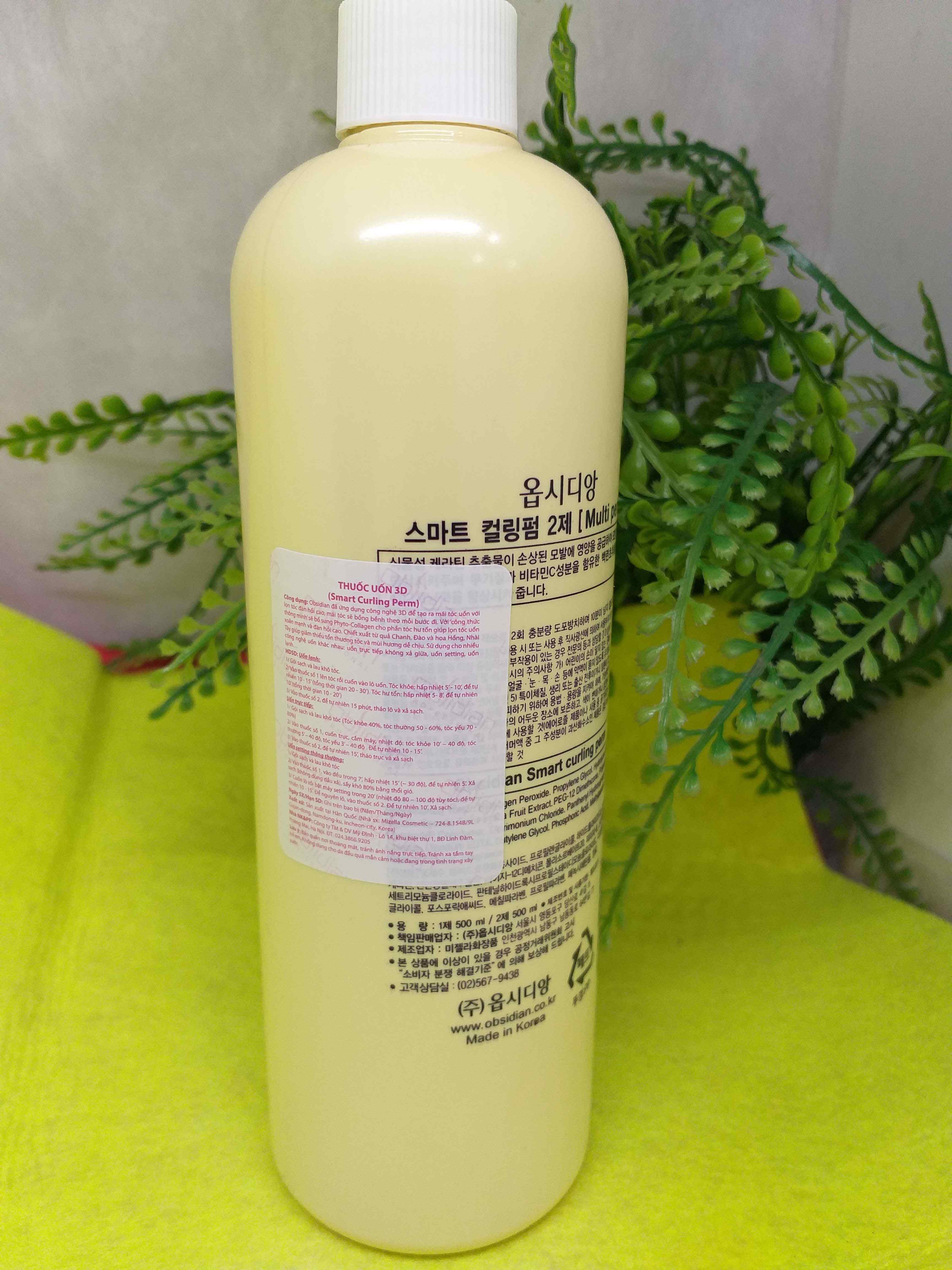 [HCM]Dập Uốn tóc đa năng Obsidian 3D 500ml ( Chai số 2  Nước )