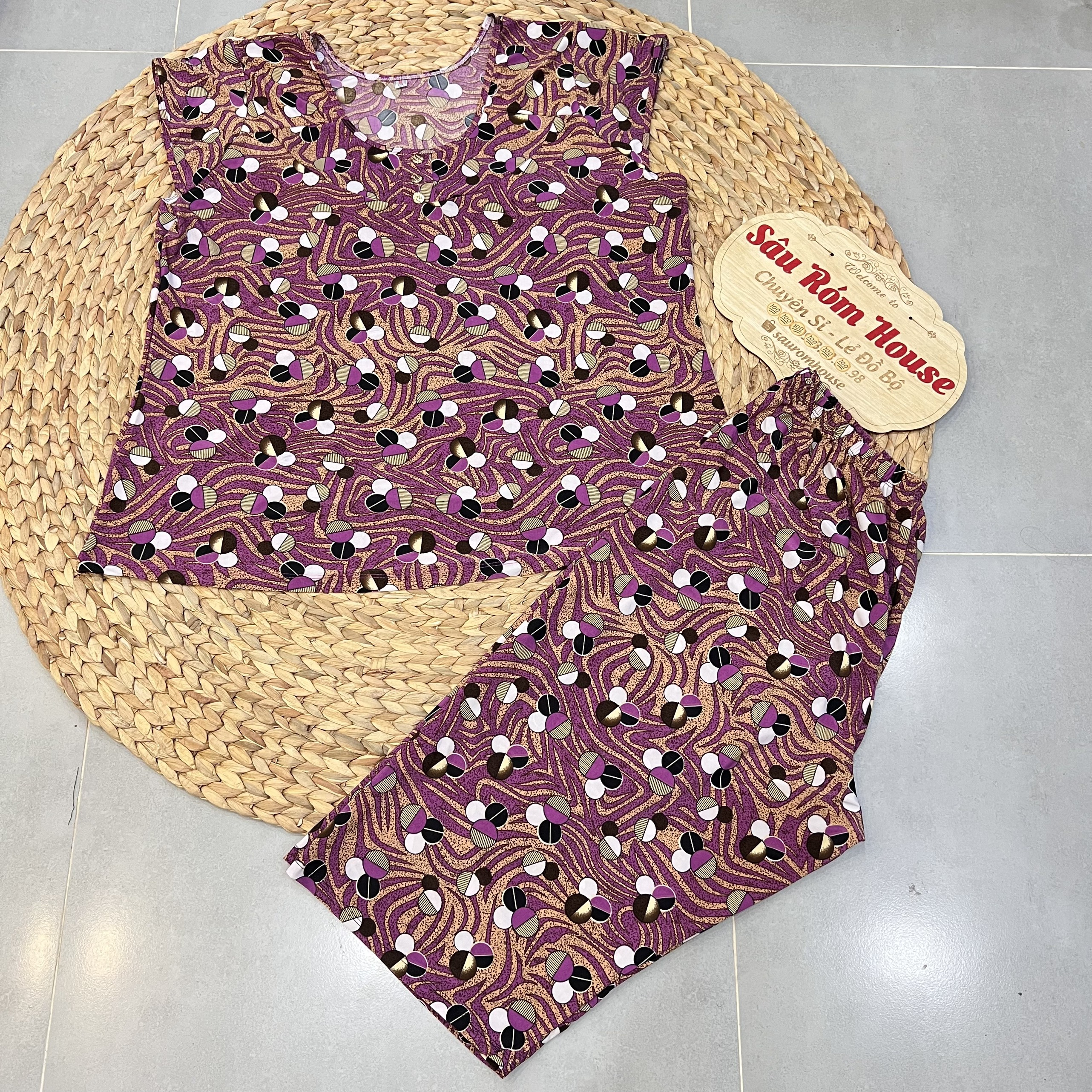 [BIGSIZE 7, 8: 75-100kg] Bộ trung niên thun lạnh quần lửng