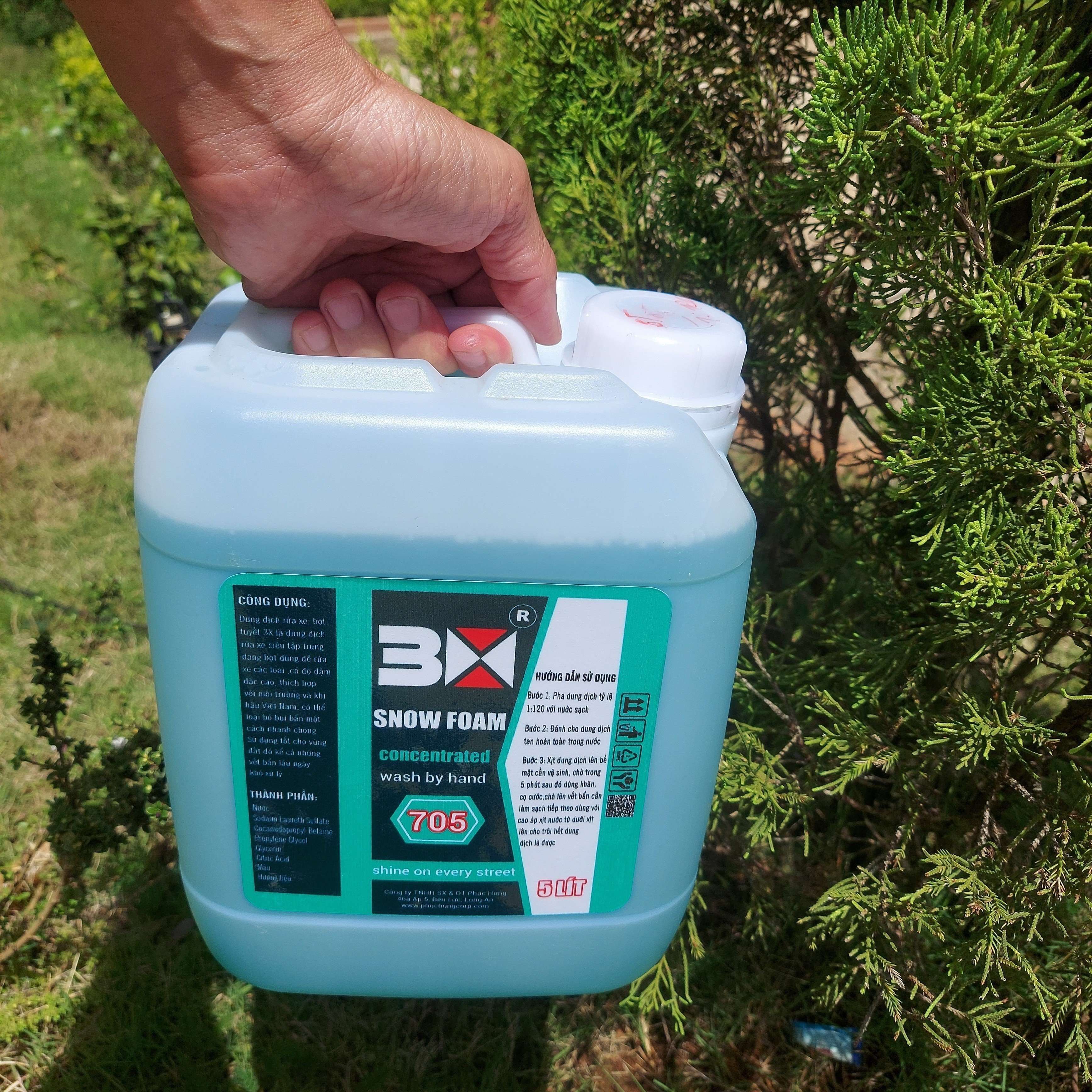 ( CAN 5 LÍT ) CAN BỌT TUYẾT RỬA XE ĐẬM ĐẶC 3X 705 5 LÍT