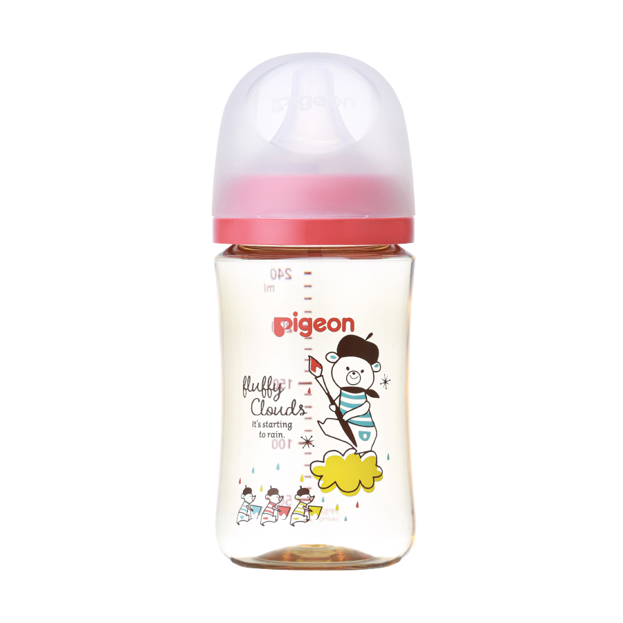 Bình sữa Pigeon PPSU Plus thế hệ III phiên bản Nhật Hình Gấu 160ml/240ml