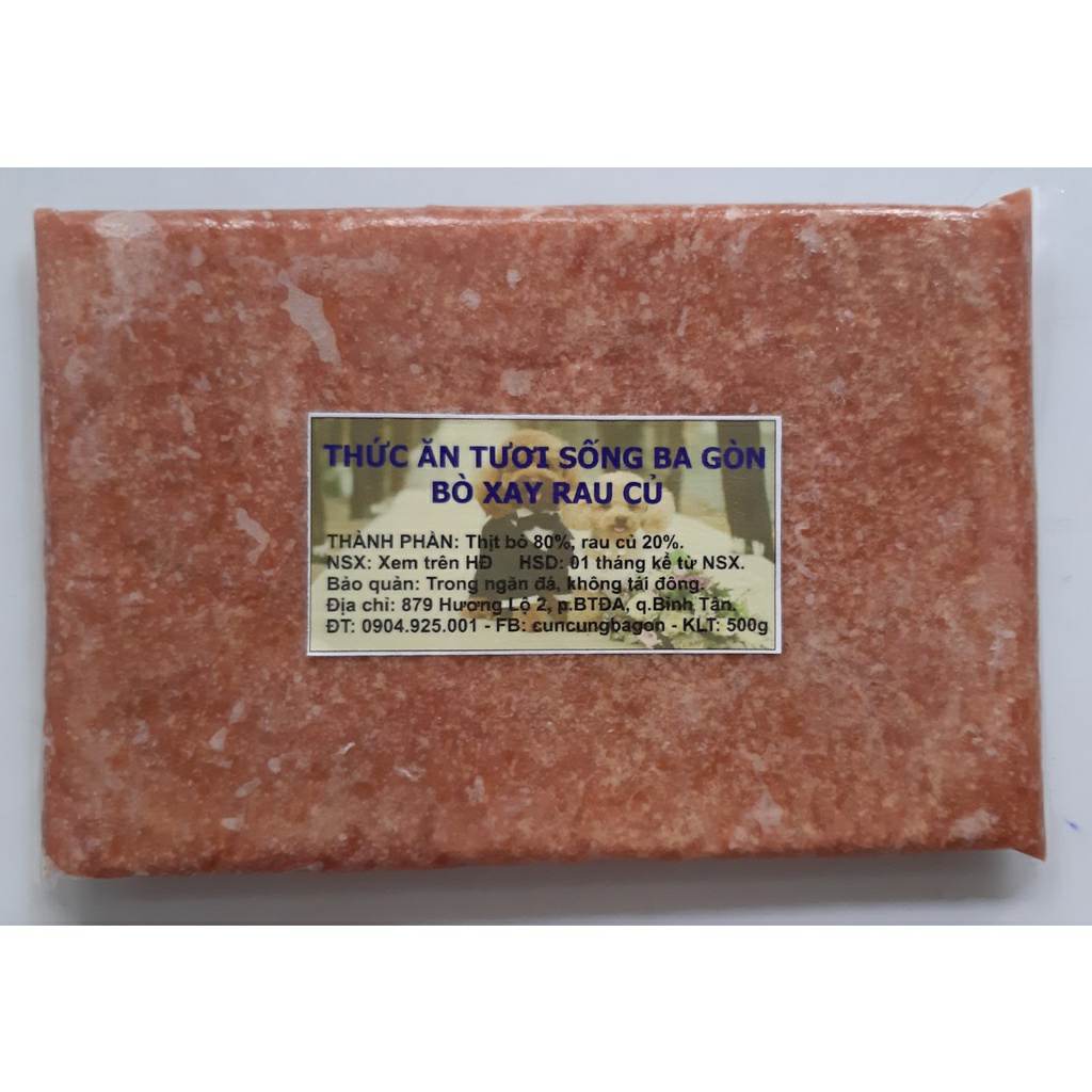 [HỎA TỐC] Bò Xay Rau Củ (500gr)