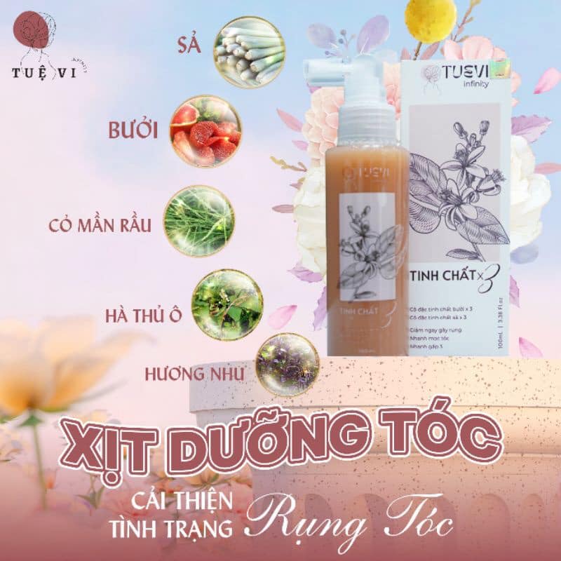 [Chính Hãng CTY 100%] Xịt Mọc Tóc Tinh Chất Sả Bưởi TUỆ VI INFINITY