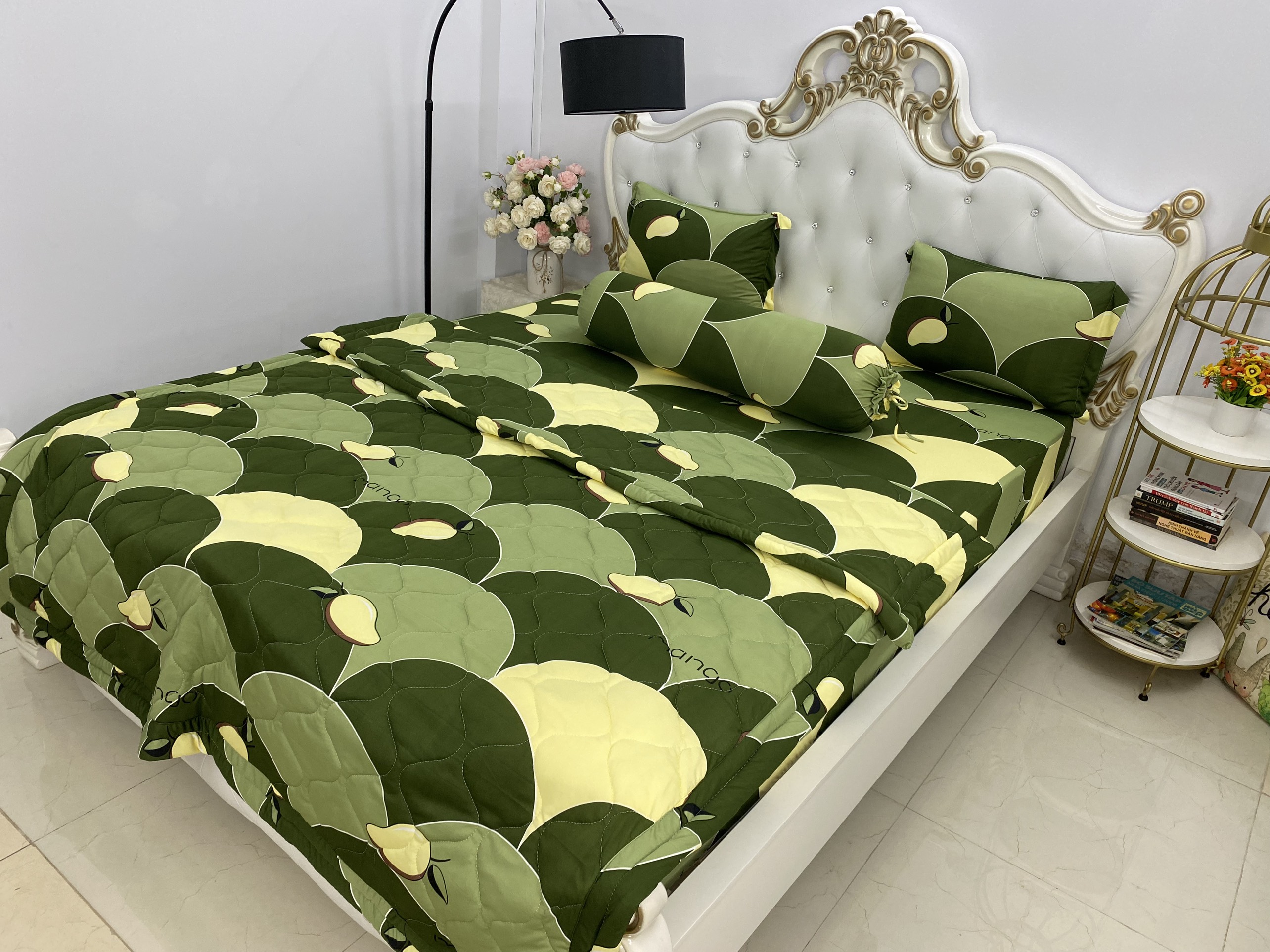 Bộ chăn drap gối thun Hàn Quốc loại 1 có mền 5 món /đủ size