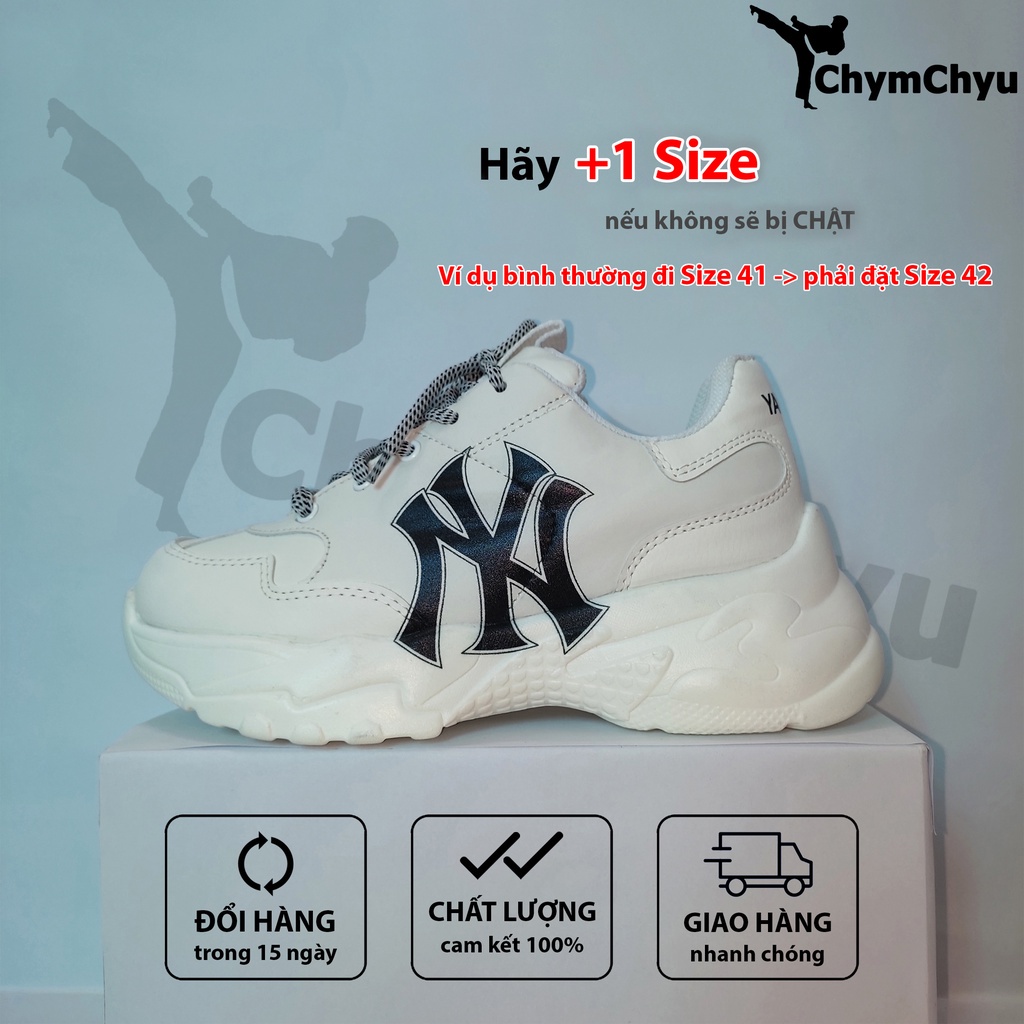 [SALE] Giày NY CHỮ ĐEN CAO CẤP Giày Thể Thao/ Sneaker  Nam Nữ Đế Độn Tăng Chiều Cao Siêu Hot Siêu Xinh-GIÀY NY ĐEN GENZ