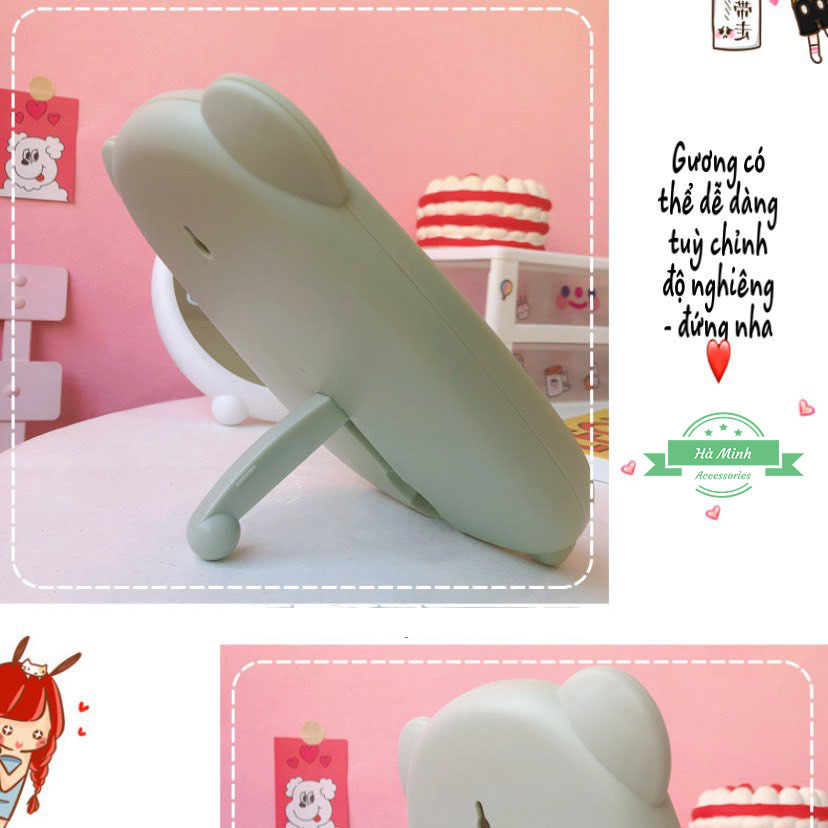 GƯƠNG ĐỂ BÀN GẤU MÈO THỎ SIÊU XINH