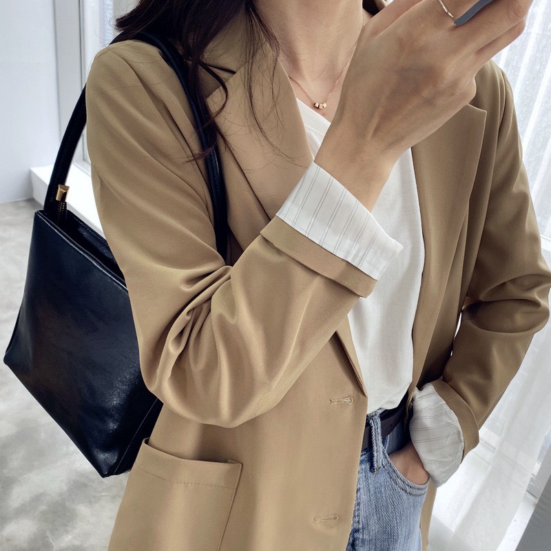 [HCM]ÁO KHOÁC VEST NỮ ÁO BLAZER NỮ DÁNG DÀI