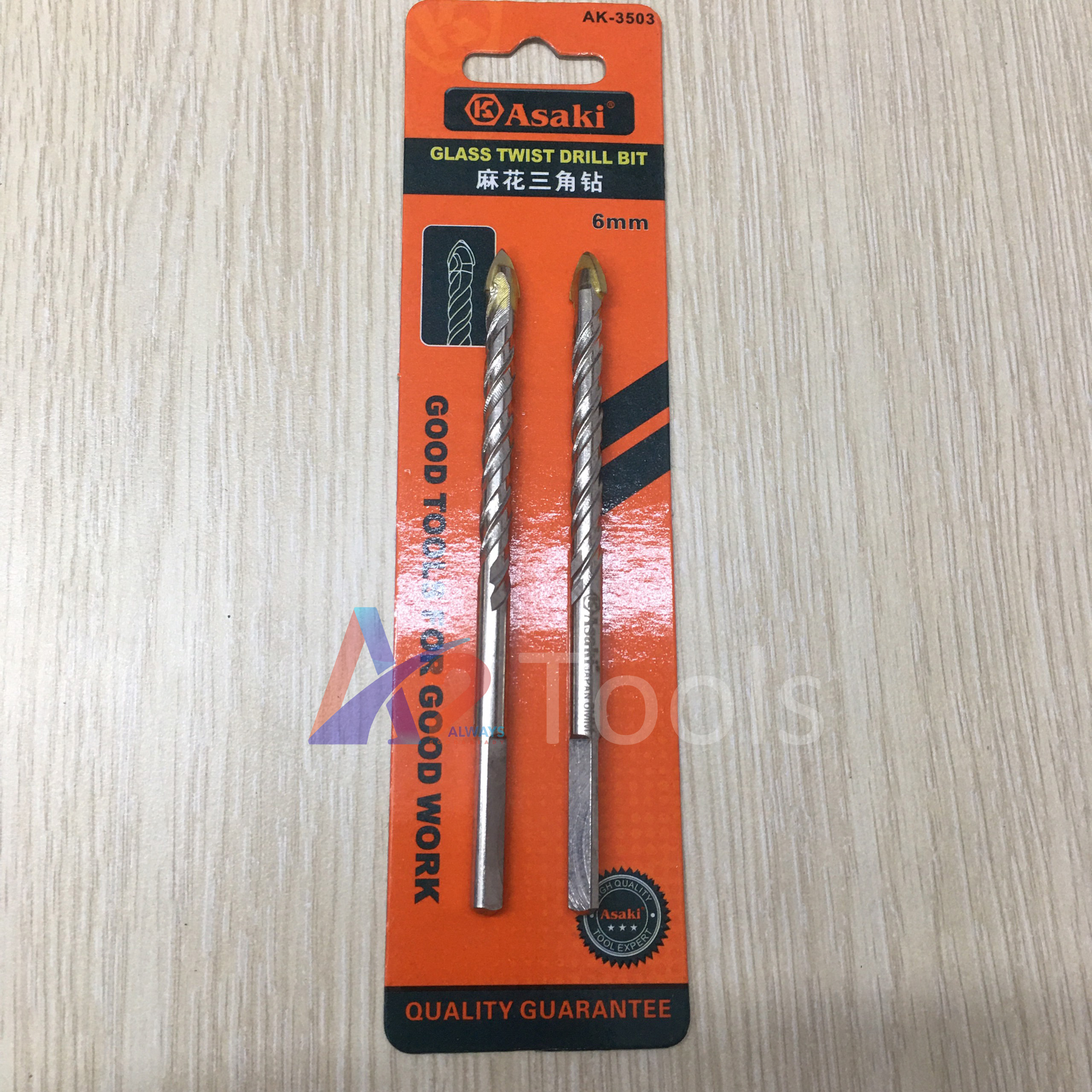 Bộ 2 mũi khoan đa năng 6mm asaki ak-3503