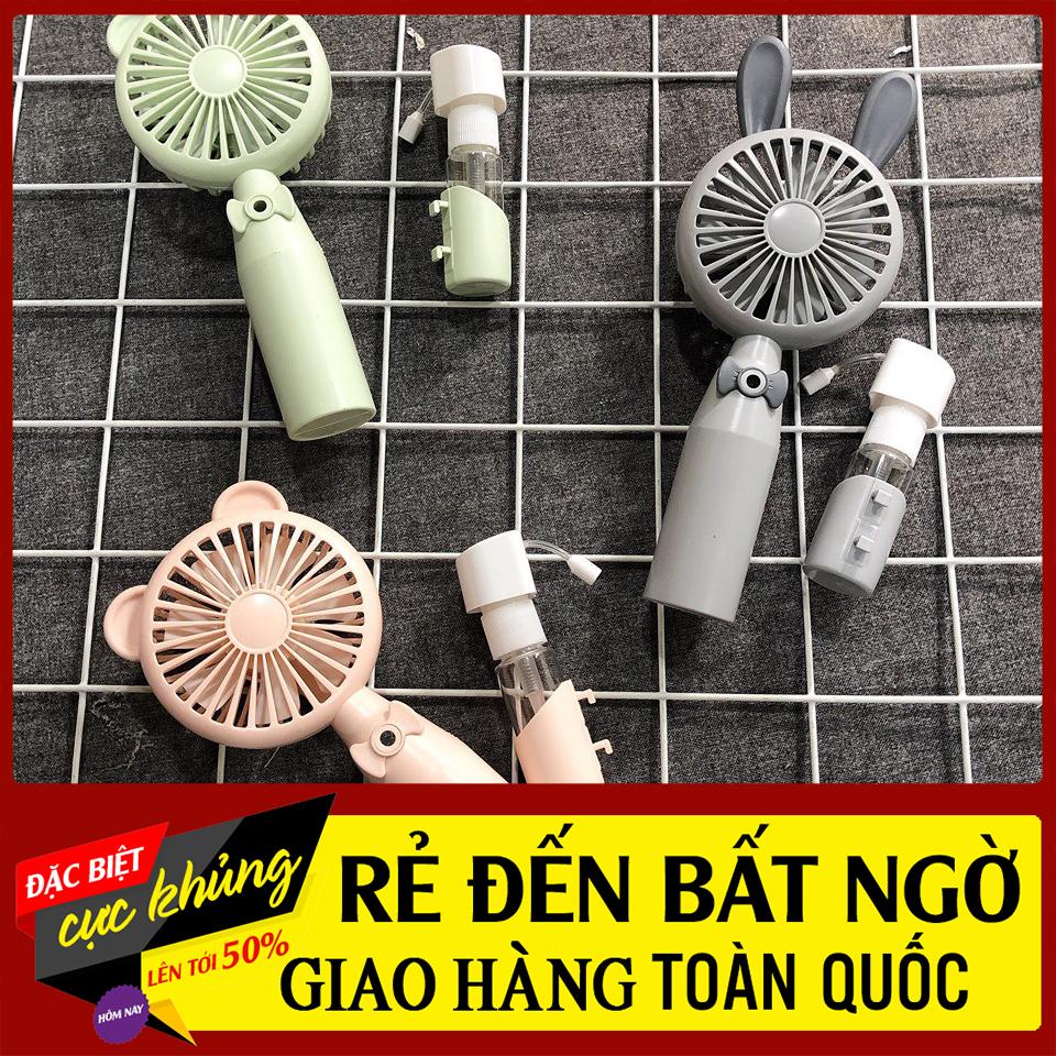 [HCM]Quạt Phun Sương Cầm Tay Mini - Quạt Cầm Tay Mini Có Tích Hợp Phun Sương Cực Mát