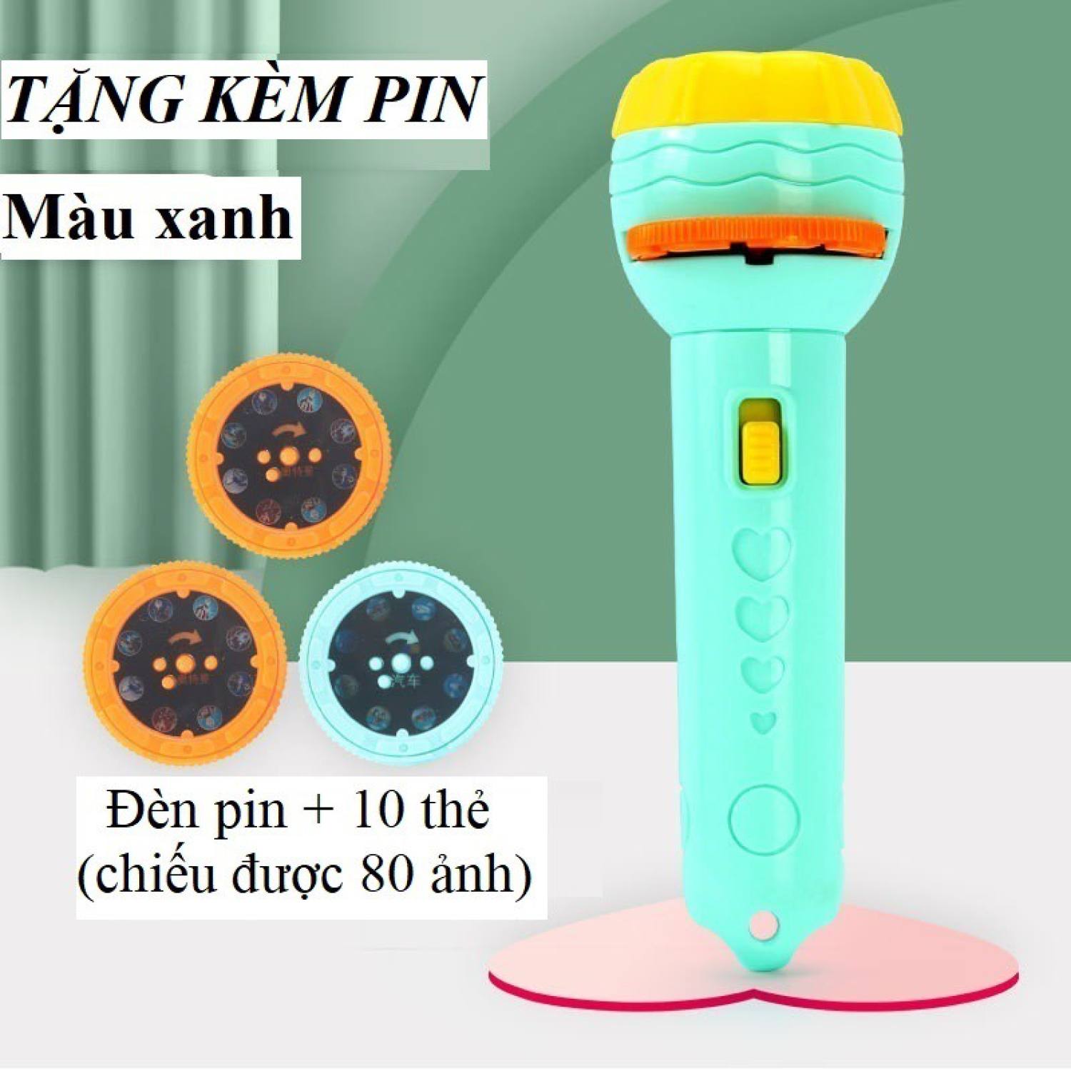 (Có Sẵn) Đèn Pin Trình Chiếu Từ 24 Đến 80 Hình Ảnh Cực Kỳ Sống Động Và Thú Vị Cho Bé