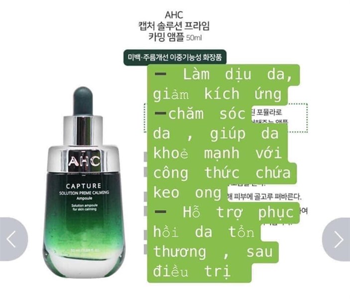 Serum AHC Capture Solution Prime Calming Ampoule Xanh Lá