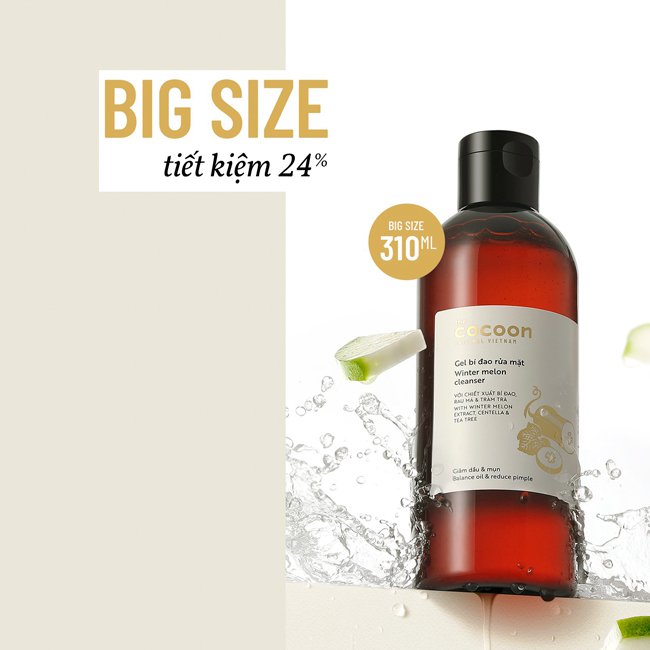 Gel bí đao rửa mặt sạch da Cocoon chính hãng