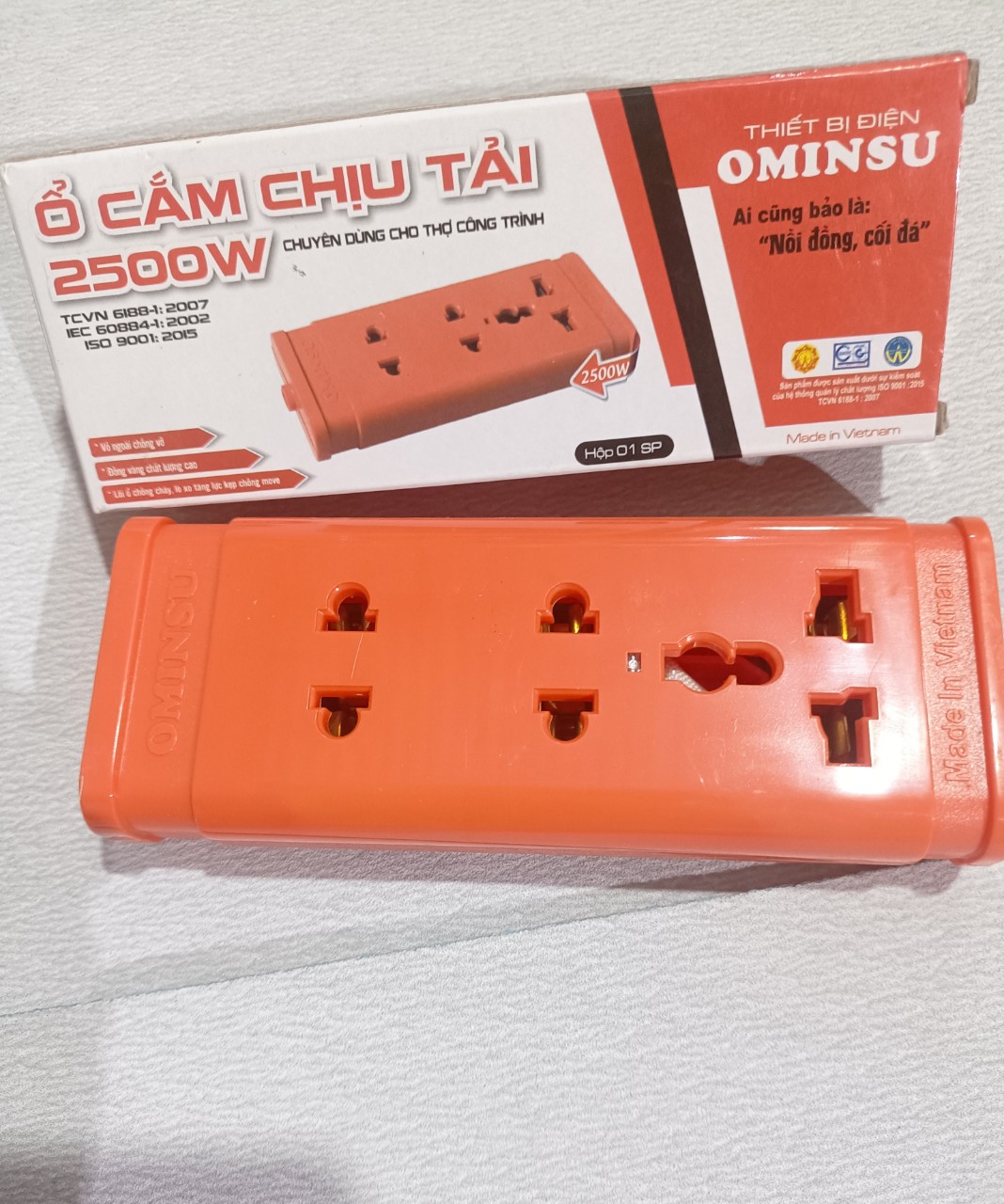 Ổ cắm 3 lỗ, 4 lỗ và 5 lỗ Ominsu (k gồm dây)