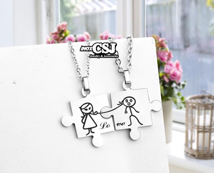 DÂY CHUYỀN INOX CẶP ĐÔI MẢNH GHÉP TRAI GÁI GIÁ RẺ LÀ MÓN QUÀ Ý NGHĨA DÀNH TẶNG CHO NGƯỜI YÊU MC247