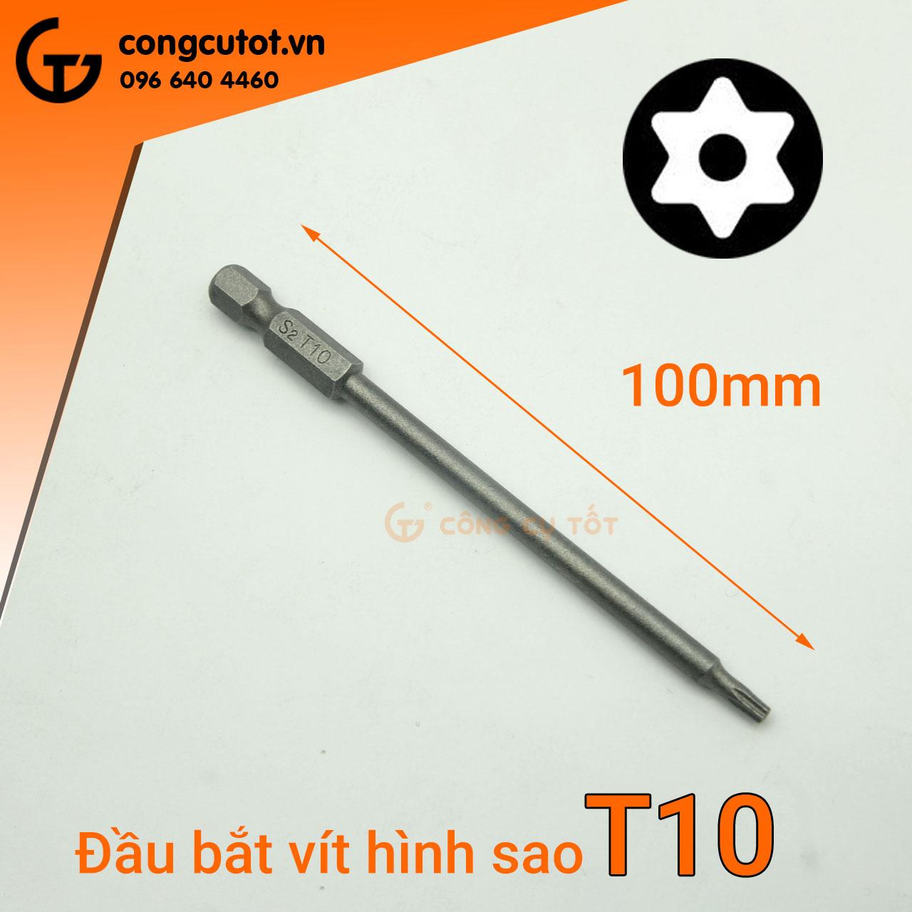 Đầu bắt vít hình sao dài 100mm