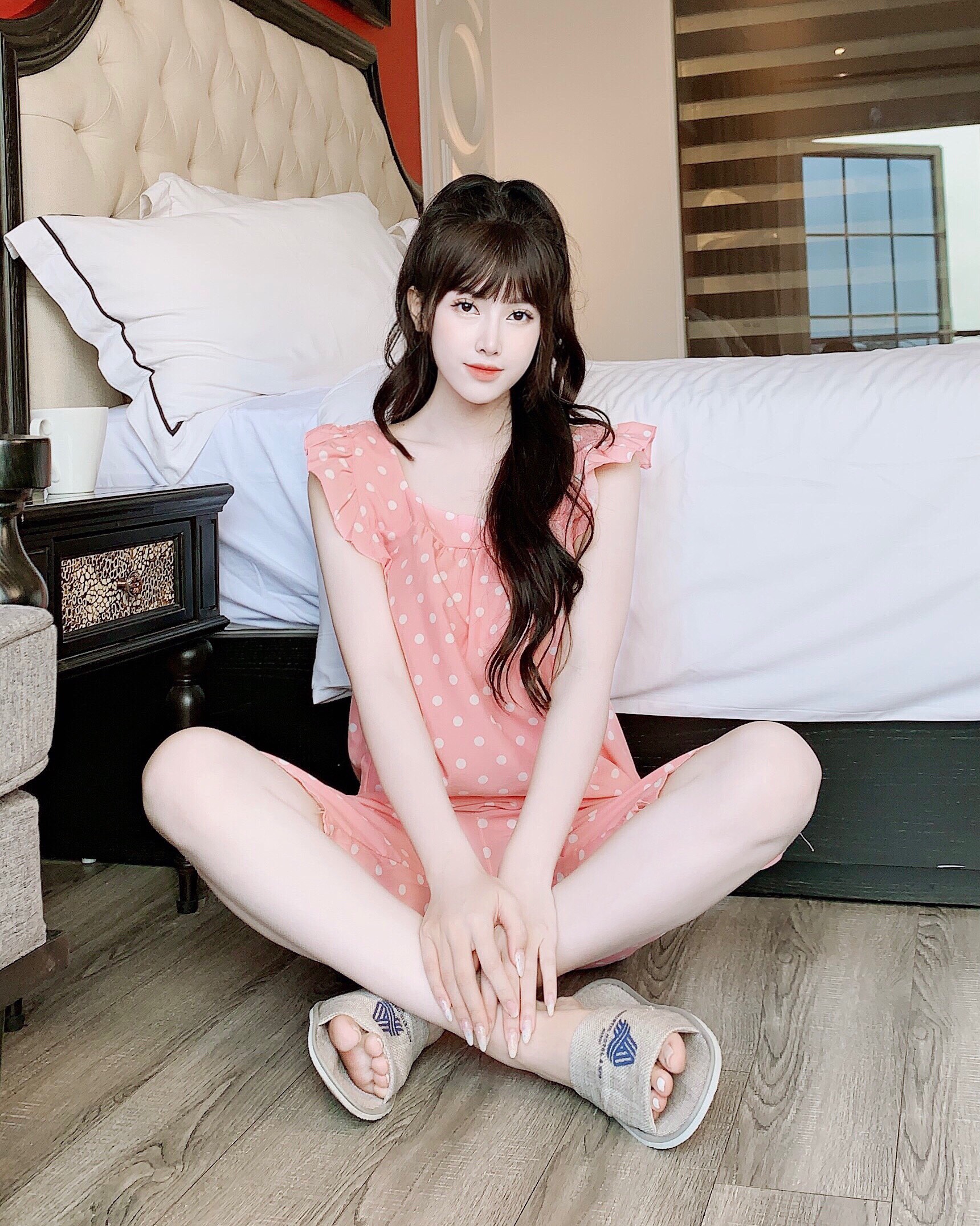 [3 size 46-70KG] Đồ bộ LỤA LỬNG MẪU MỚI CHẤM BI MỀM MÁT DỄ THƯƠNG