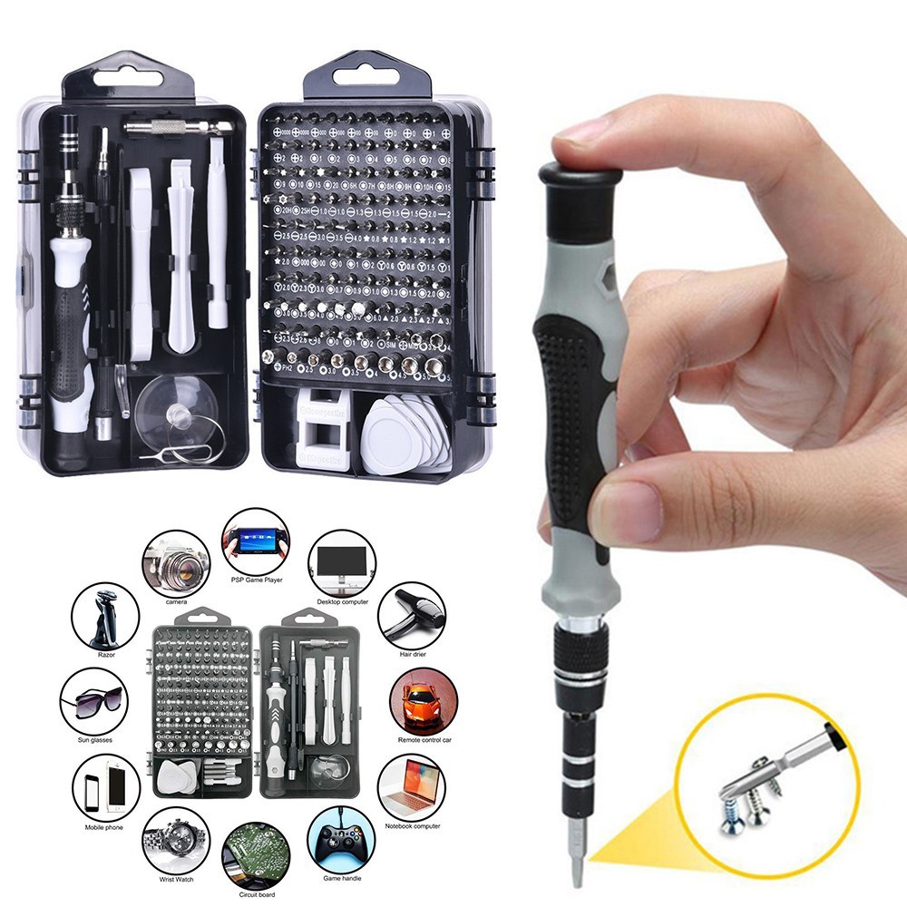 Bộ tua vít đa năng 115 món - Bộ tua vít sửa điện thoại, tô vit sửa iphone, tua vít tháo laptop