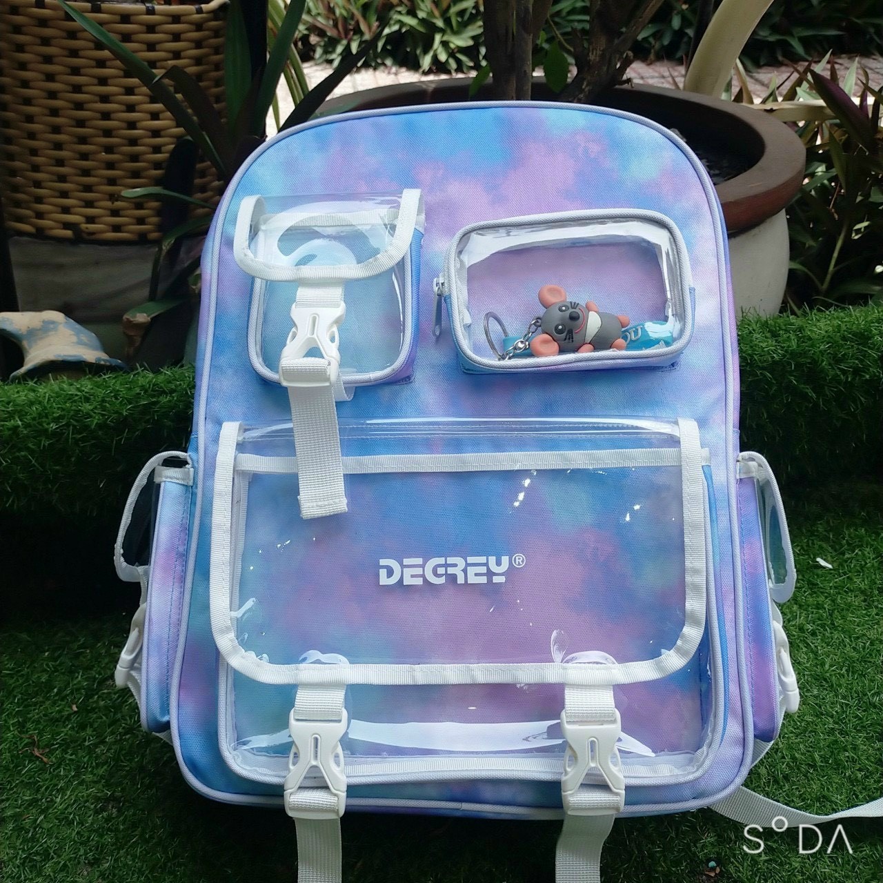 Balo Hoạ Tiết Chữ và Loang Degrey Basic Backpack [ Ảnh thật 100% ]