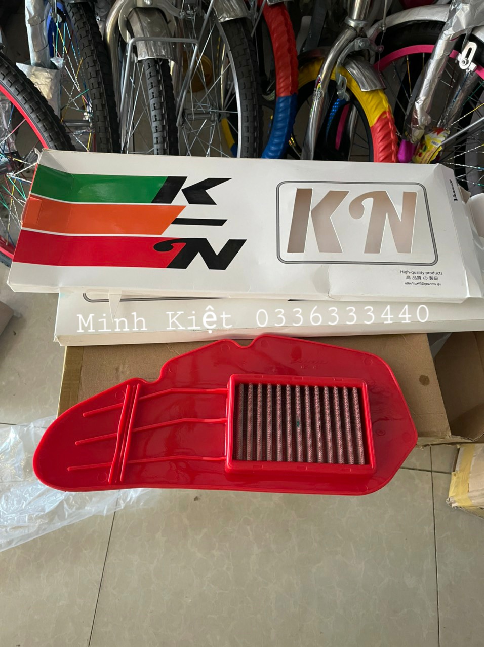 Lọc gió lưới thép K&N cho Vario - đồ chơi xe máy Minh Kiệt