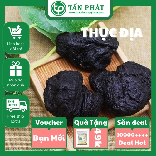 Thục địa khô túi lớn 500gram - Tấn phát - Sản phẩm sạch xanh tốt cho người bị cao huyết áp, huyết hư, suy nhược cơ thể.