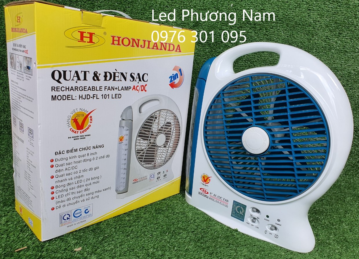 Quạt và Đèn Sạc HJD- FL 101 LED [tốt]