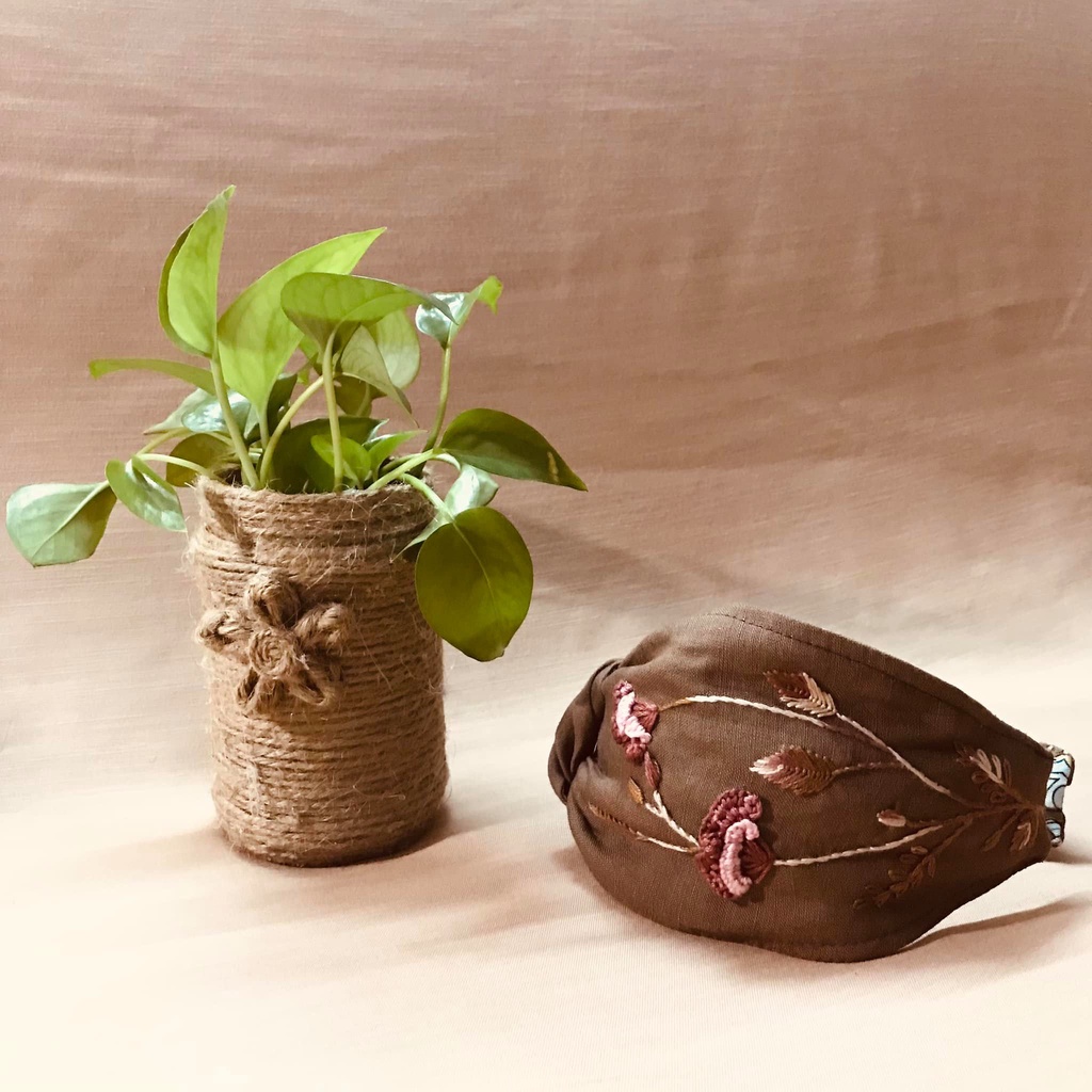 Băng đô vải thêu tay handmade ANNA