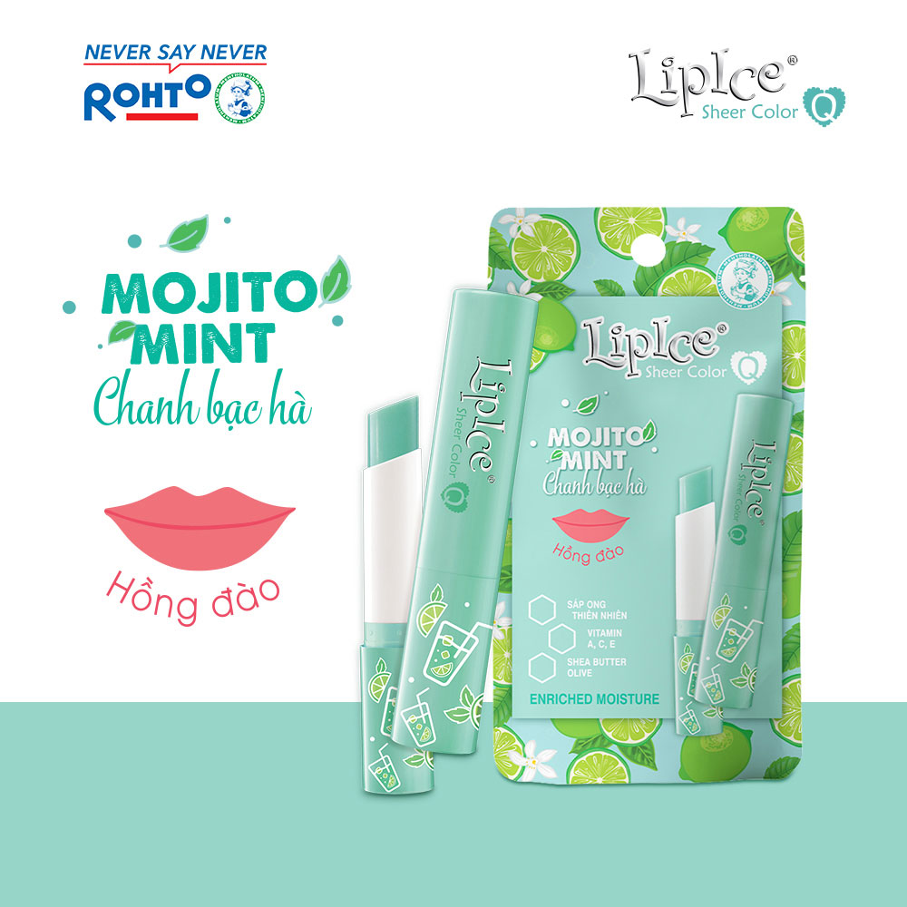 Son dưỡng Lipice Sheer Color Q Mojito Mint 2.4g (Hồng đào)