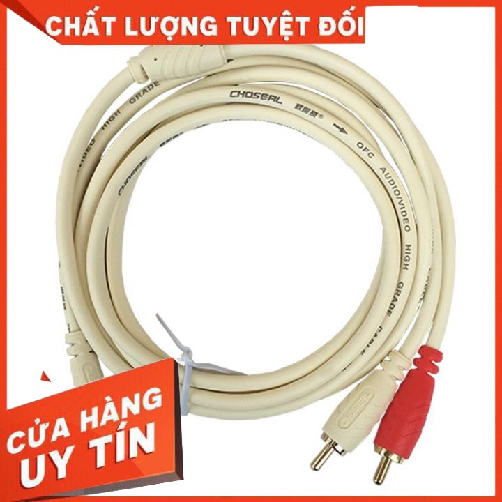 Dây AV cáp AV 3.5 ra 2 hoa sen 1.8m